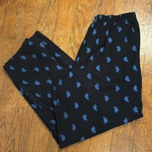 U.S. Polo Assn. Vintage Mens Size XL Sleepwear Pants Cotton All Over Logo Lounge